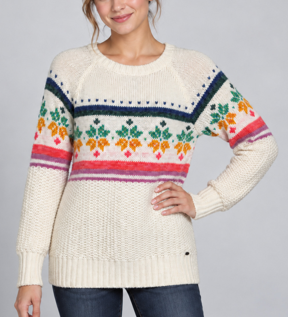 American Eagle Sweater Women's Small Wool Mohair Blend Jegging Fair Isle Nordic